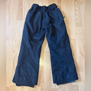 Kids Black Snow Joggers - Insulated Winter Pants